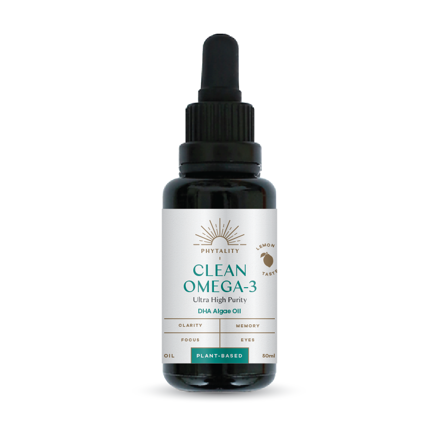 Clean Omega-3 DHA Dropper Bottle 50ml by Phytality
